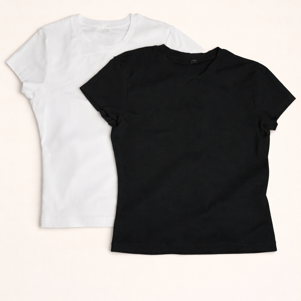 Uniqlo Short Sleeve Tee Duo - Black & White